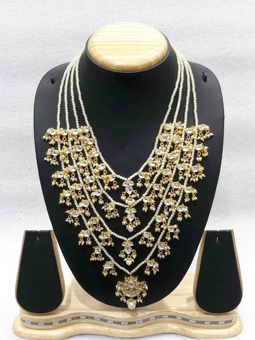 NECKLACE EARRING in JADAU KUNDAN Style | Design - 15880