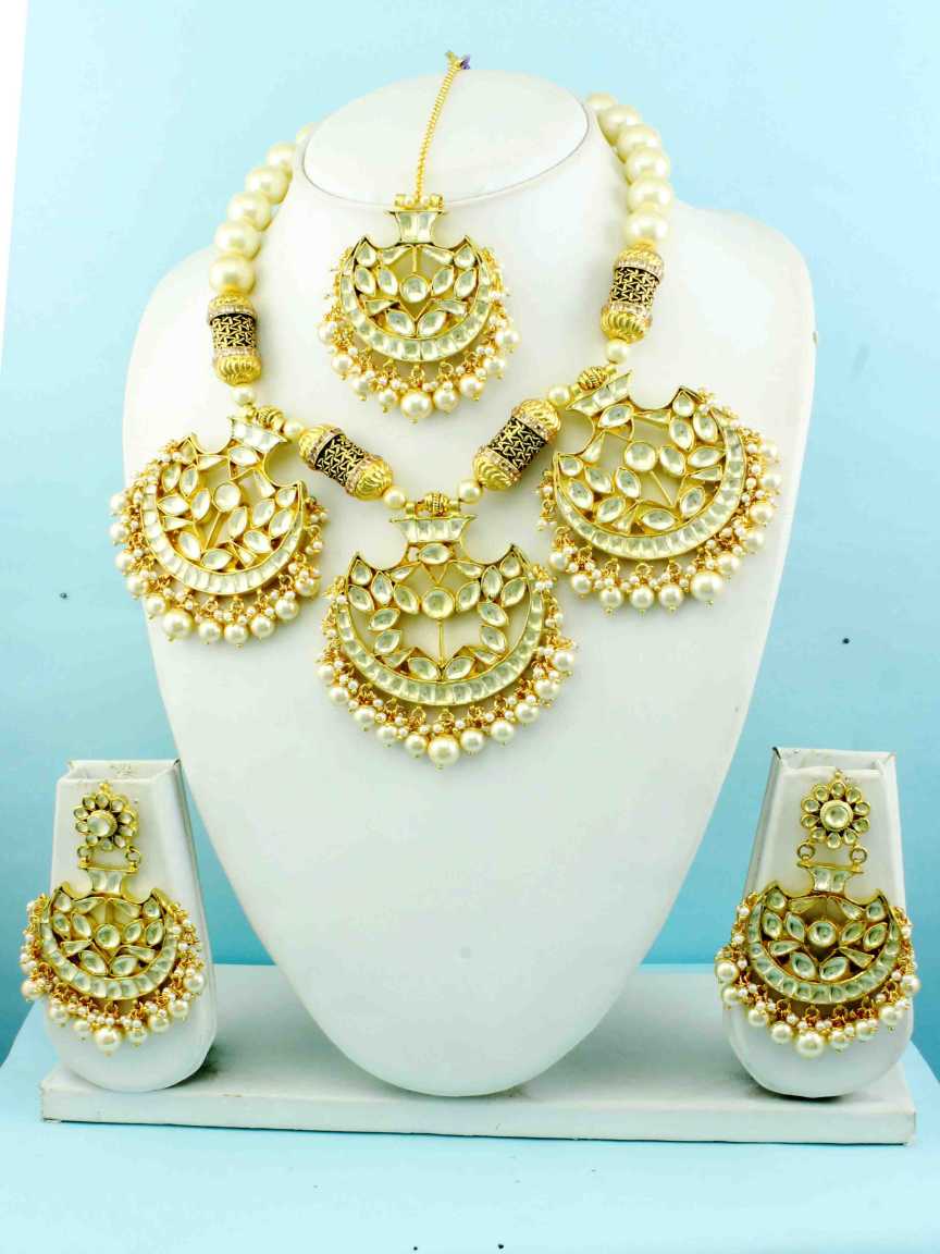 NECKLACE EARRING in JADAU KUNDAN Style | Design - 16217