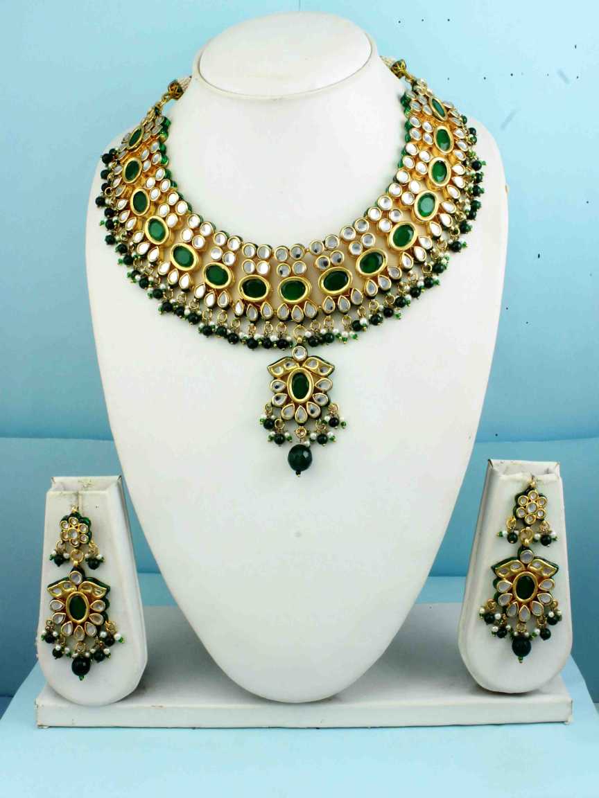 NECKLACE EARRING in JADAU KUNDAN Style | Design - 16252