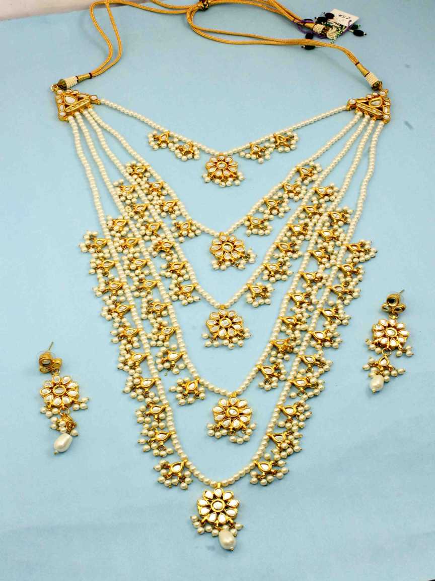 NECKLACE EARRING in JADAU KUNDAN Style | Design - 16258