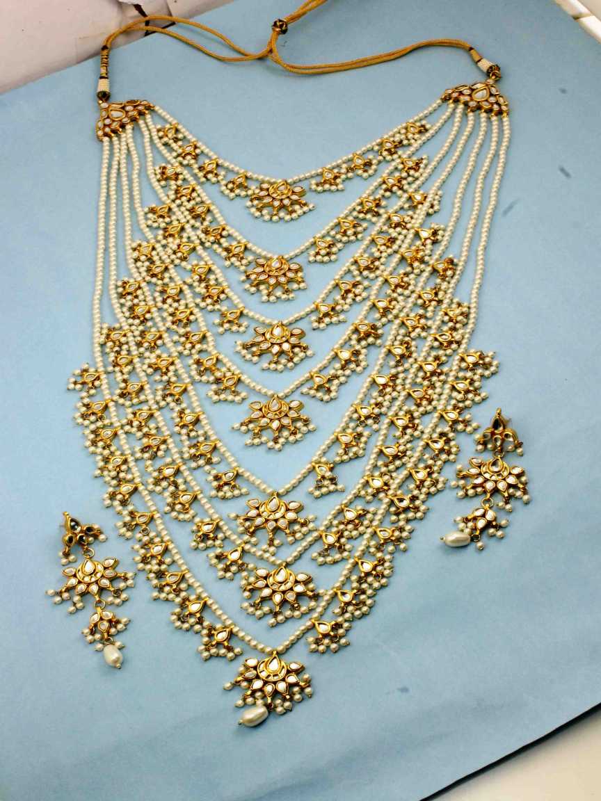 NECKLACE EARRING in JADAU KUNDAN Style | Design - 16264