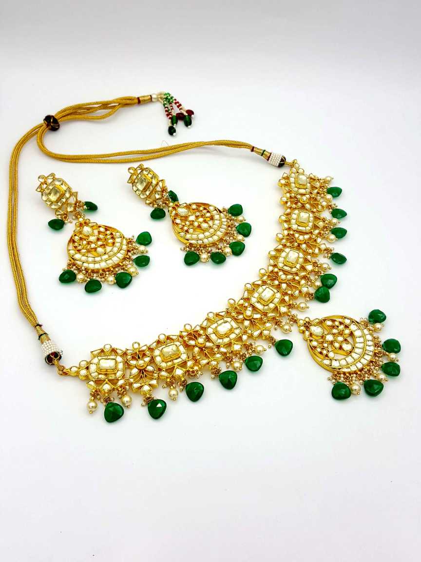 NECKLACE EARRING in JADAU KUNDAN Style | Design - 17663