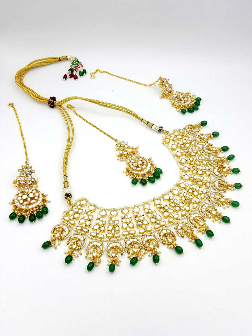 NECKLACE EARRING in JADAU KUNDAN Style | Design - 18007