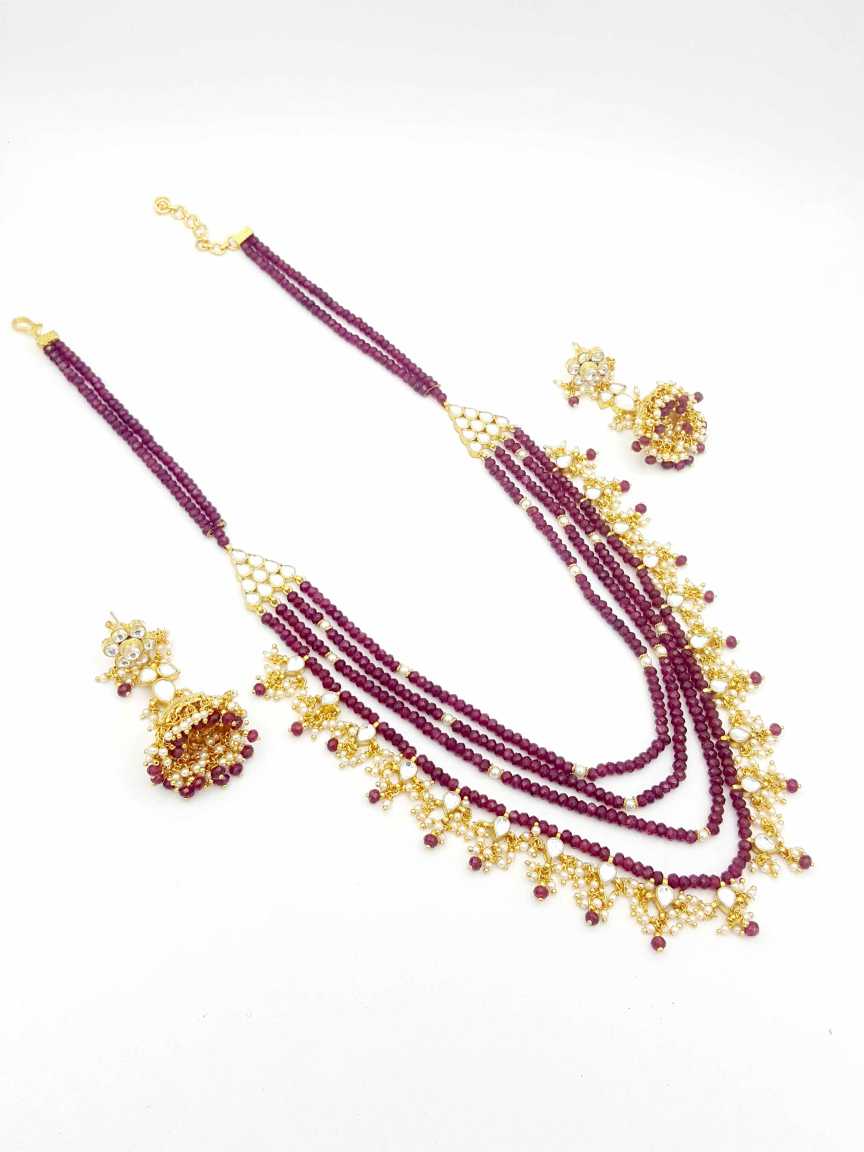NECKLACE EARRING in JADAU KUNDAN Style | Design - 18214