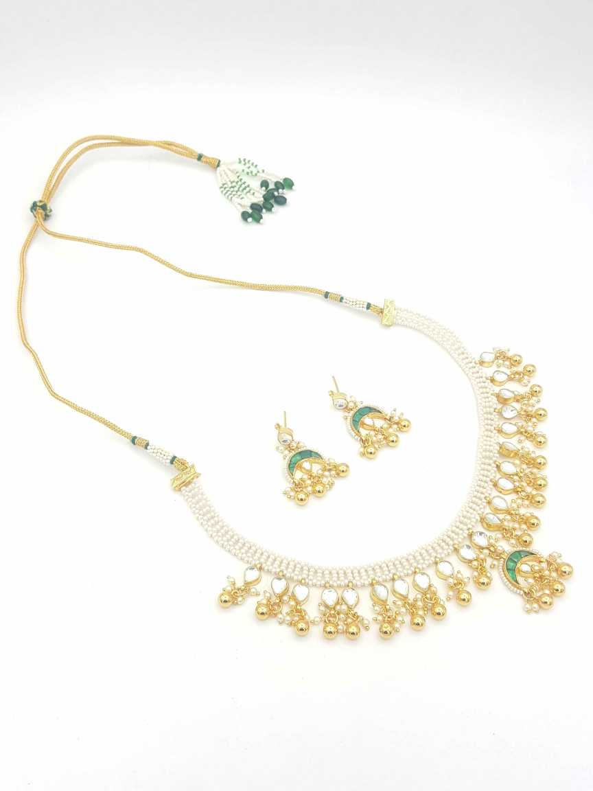 NECKLACE EARRING in JADAU KUNDAN Style | Design - 18321