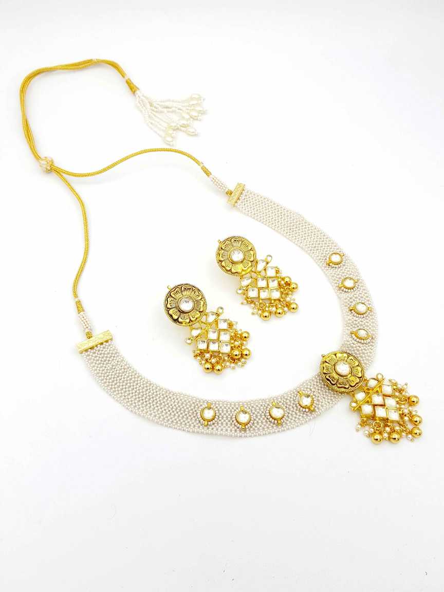 NECKLACE EARRING in JADAU KUNDAN Style | Design - 18330