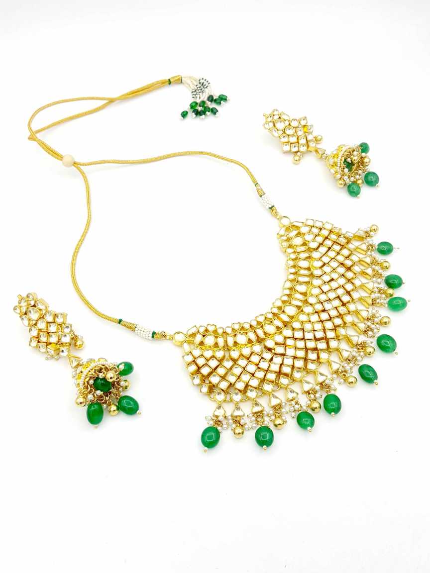 NECKLACE EARRING in JADAU KUNDAN Style | Design - 18338
