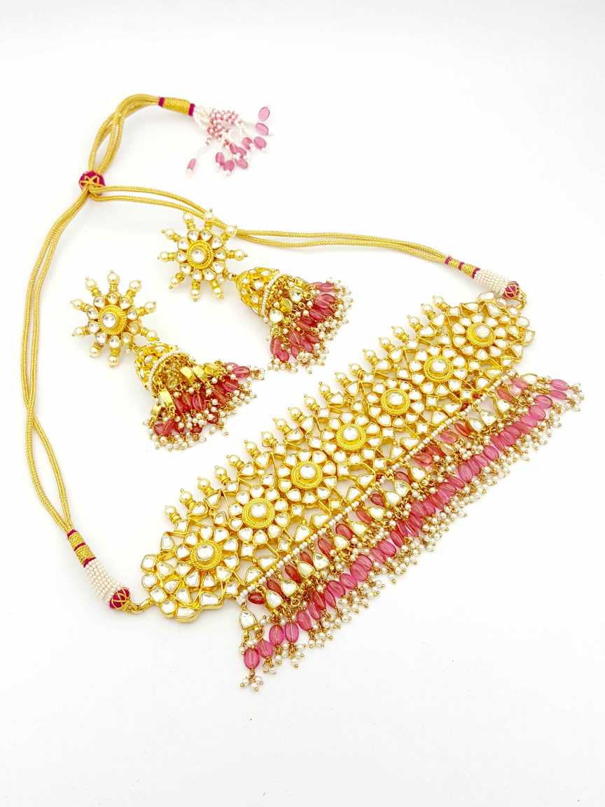 NECKLACE EARRING in JADAU KUNDAN Style | Design - 18345
