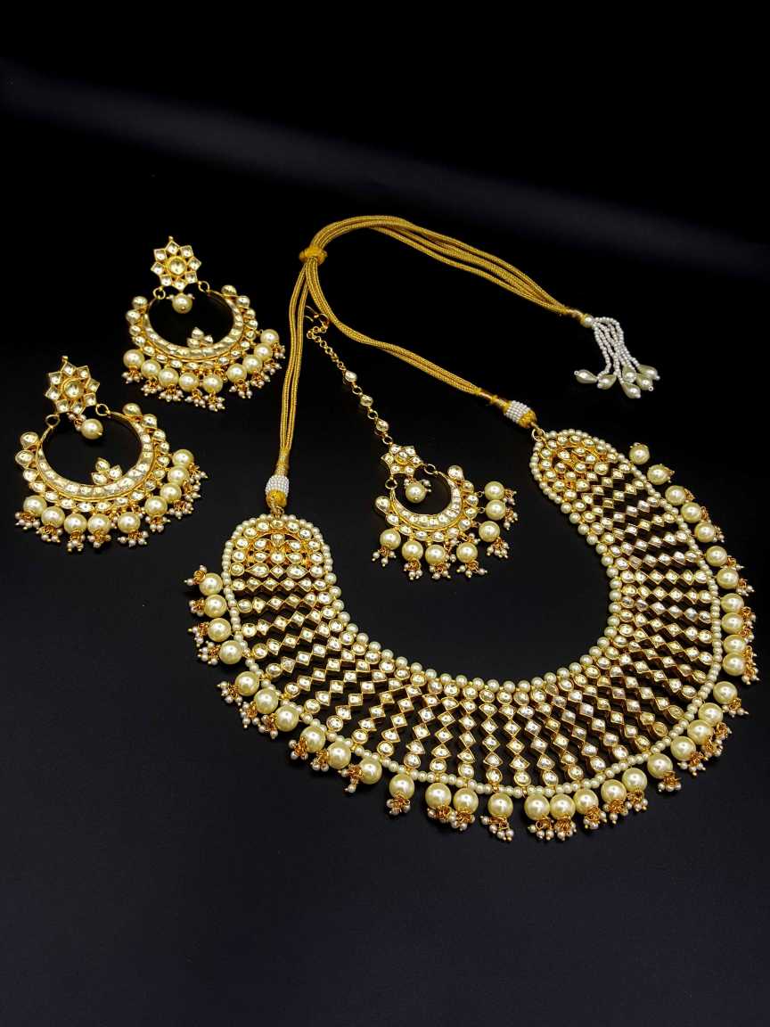NECKLACE EARRING in JADAU KUNDAN Style | Design - 18563