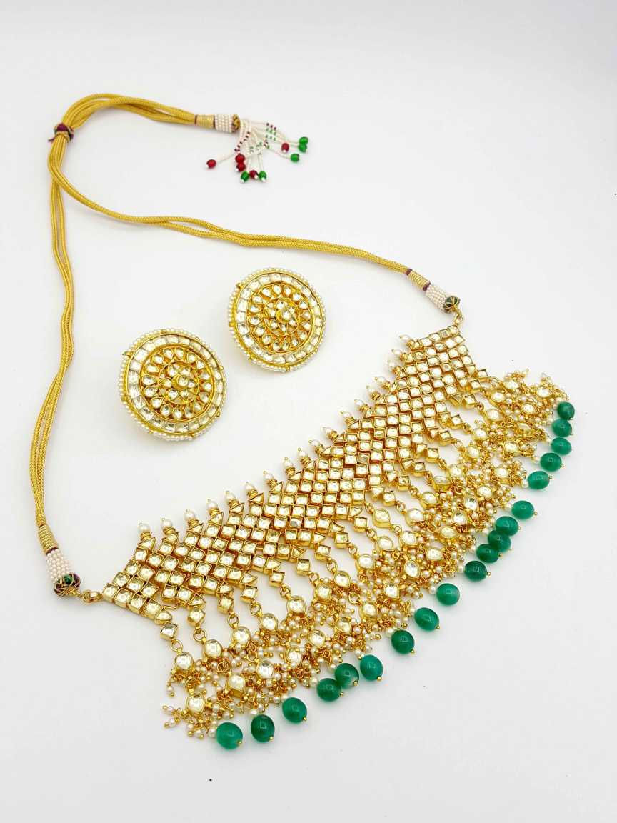NECKLACE EARRING in JADAU KUNDAN Style | Design - 18687