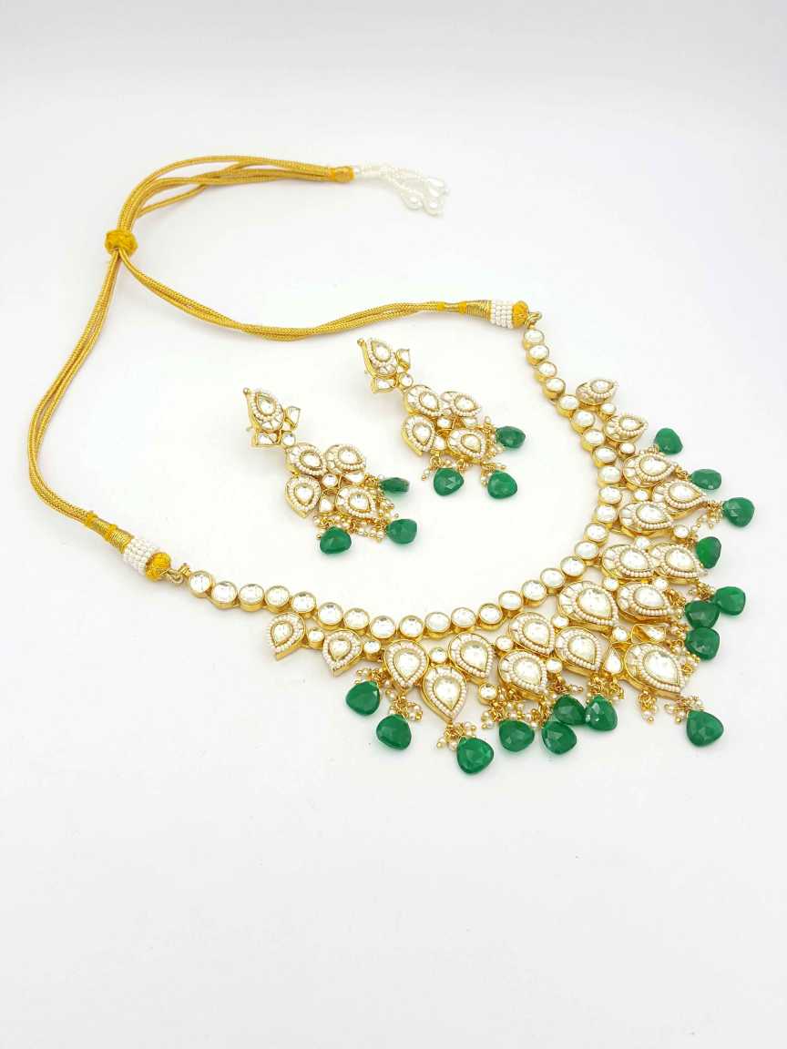 NECKLACE EARRING in JADAU KUNDAN Style | Design - 19074