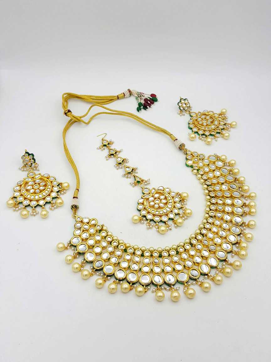 NECKLACE EARRING in JADAU KUNDAN Style | Design - 19089