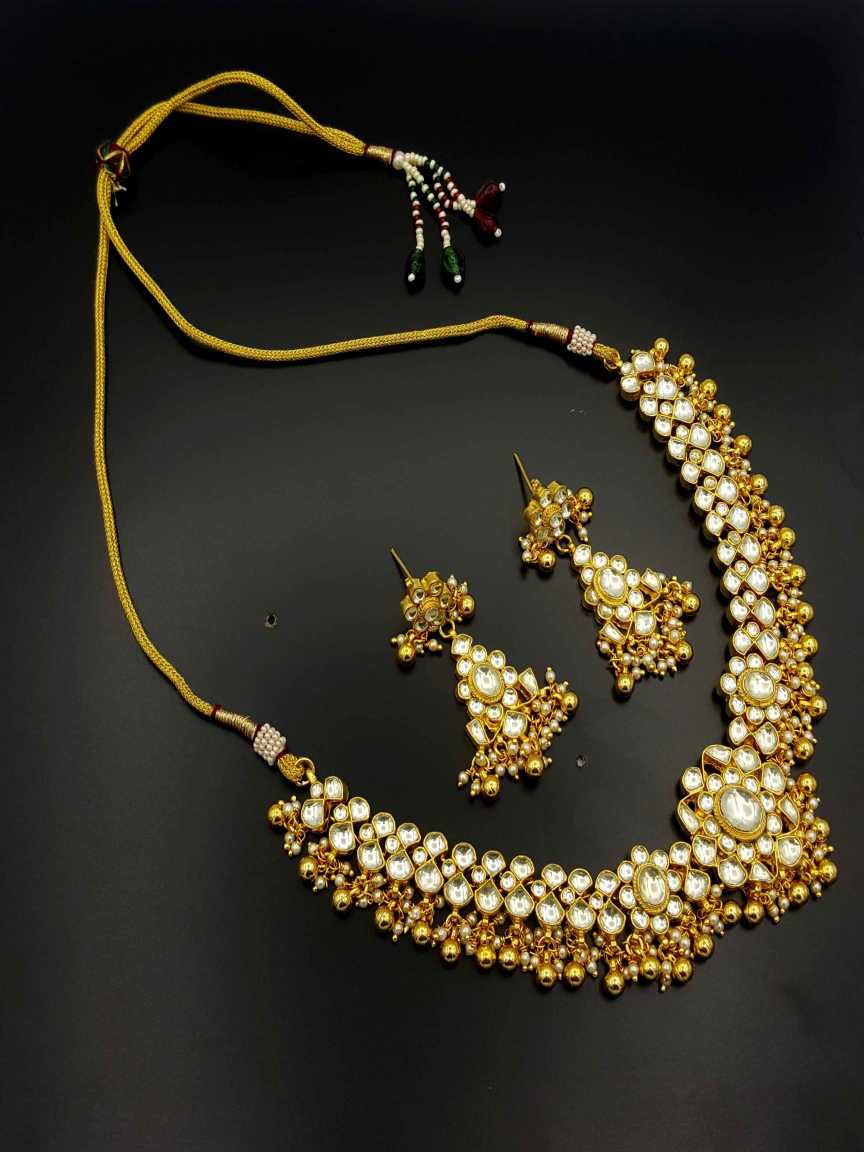 NECKLACE EARRING in JADAU KUNDAN Style | Design - 19275