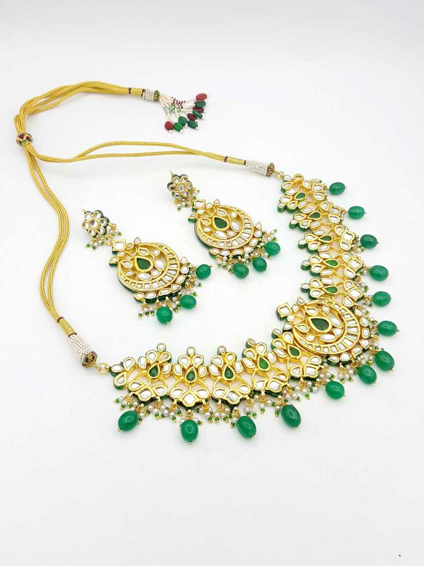 NECKLACE EARRING in JADAU KUNDAN Style | Design - 19287