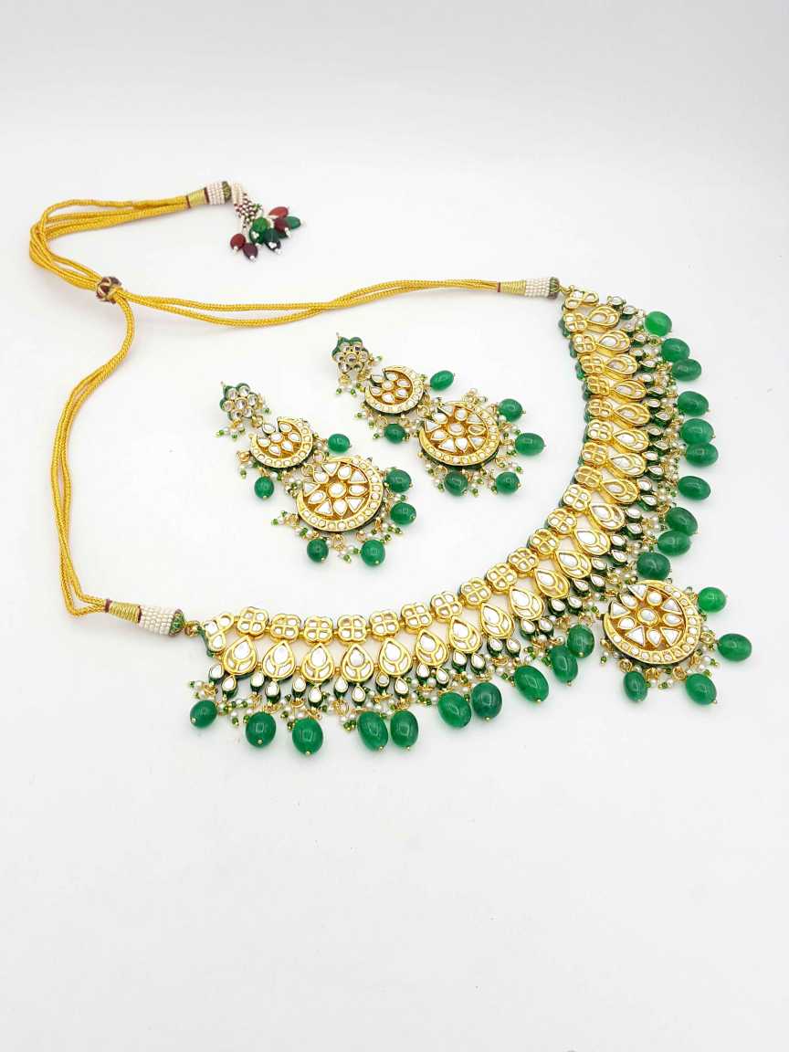 NECKLACE EARRING in JADAU KUNDAN Style | Design - 19292