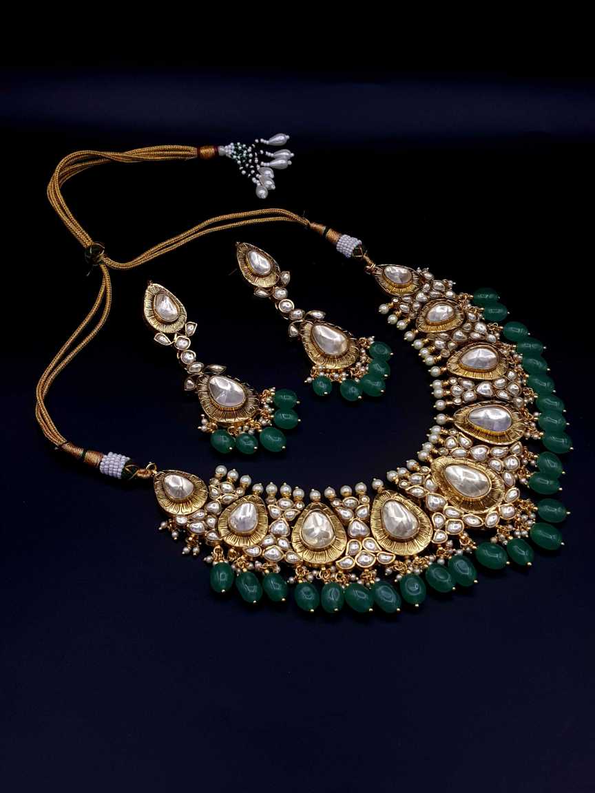 NECKLACE EARRING in JADAU KUNDAN Style | Design - 19374