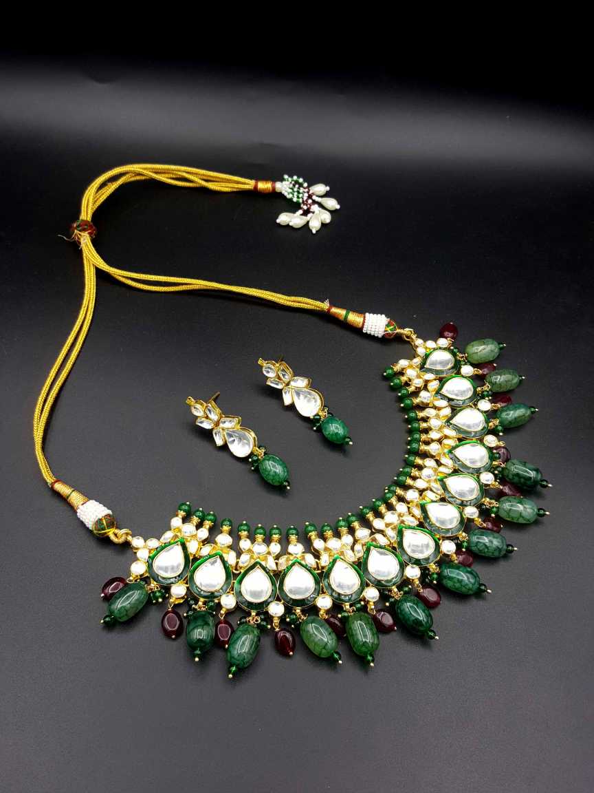 NECKLACE EARRING in JADAU KUNDAN Style | Design - 19386