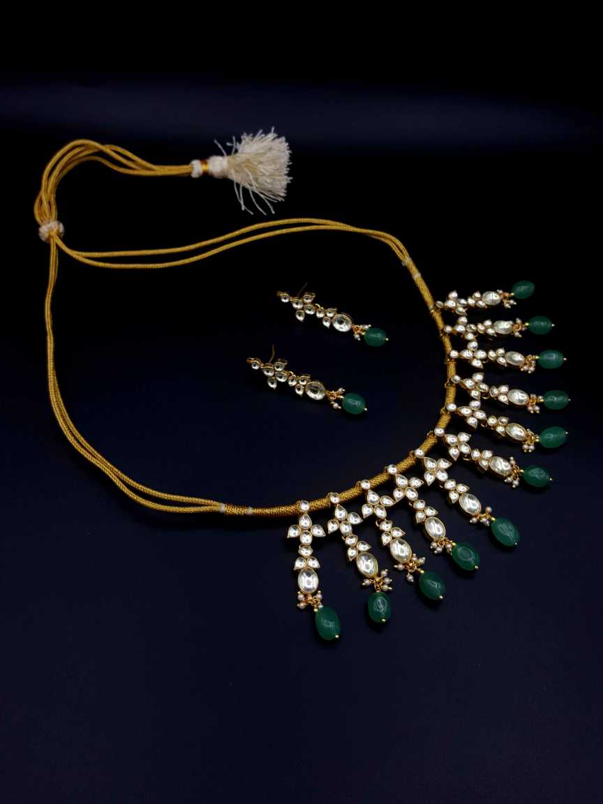 NECKLACE EARRING in JADAU KUNDAN Style | Design - 19399