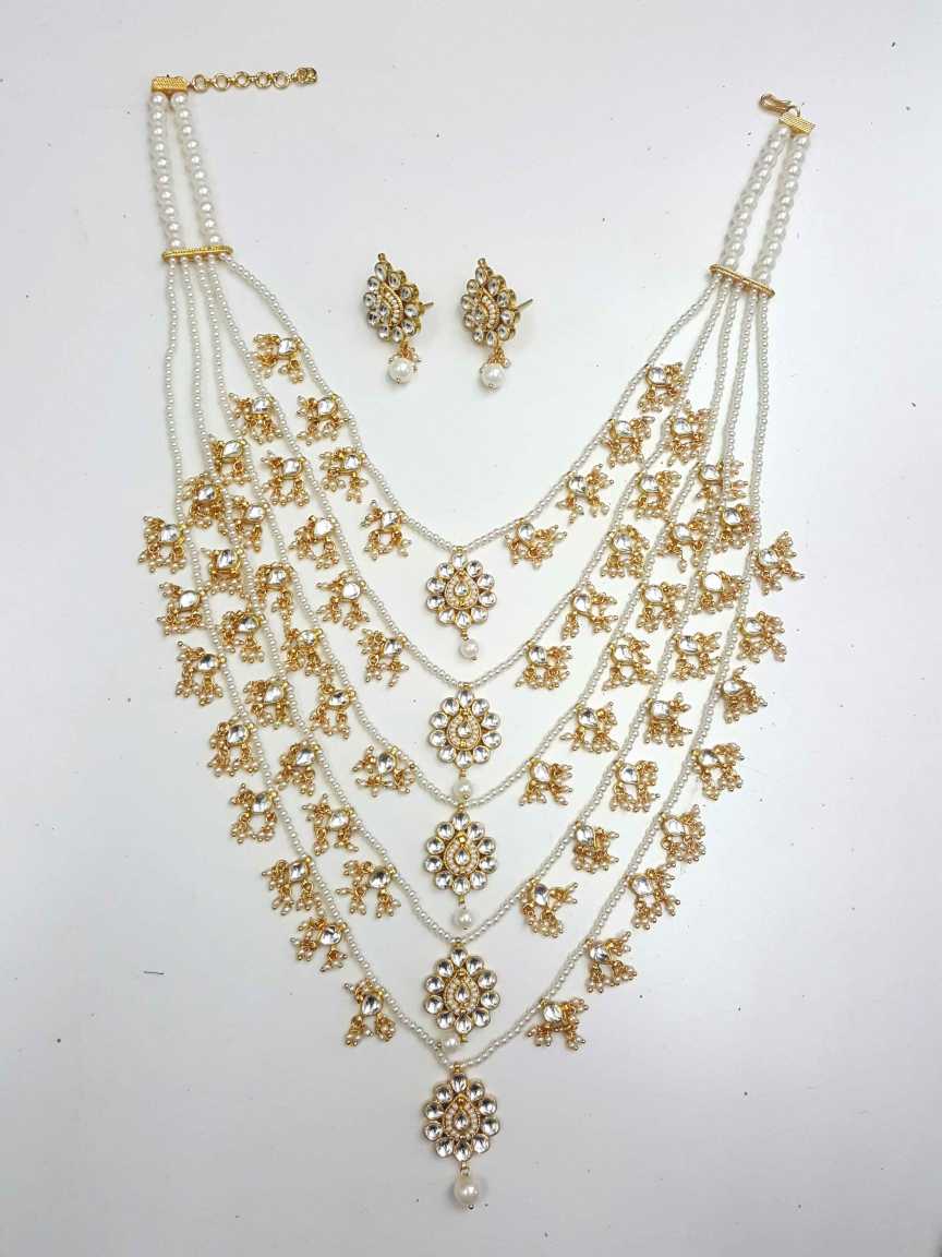 NECKLACE EARRING in JADAU KUNDAN Style | Design - 19416