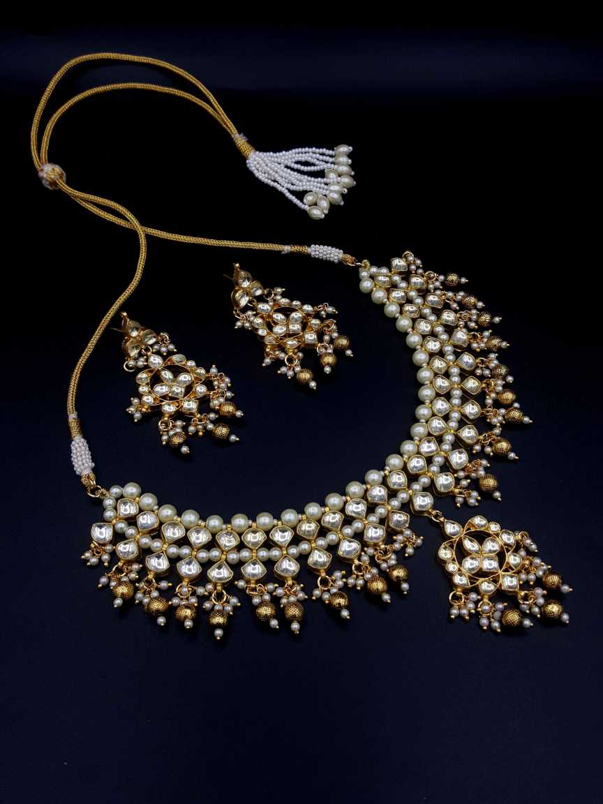 NECKLACE EARRING in JADAU KUNDAN Style | Design - 19692