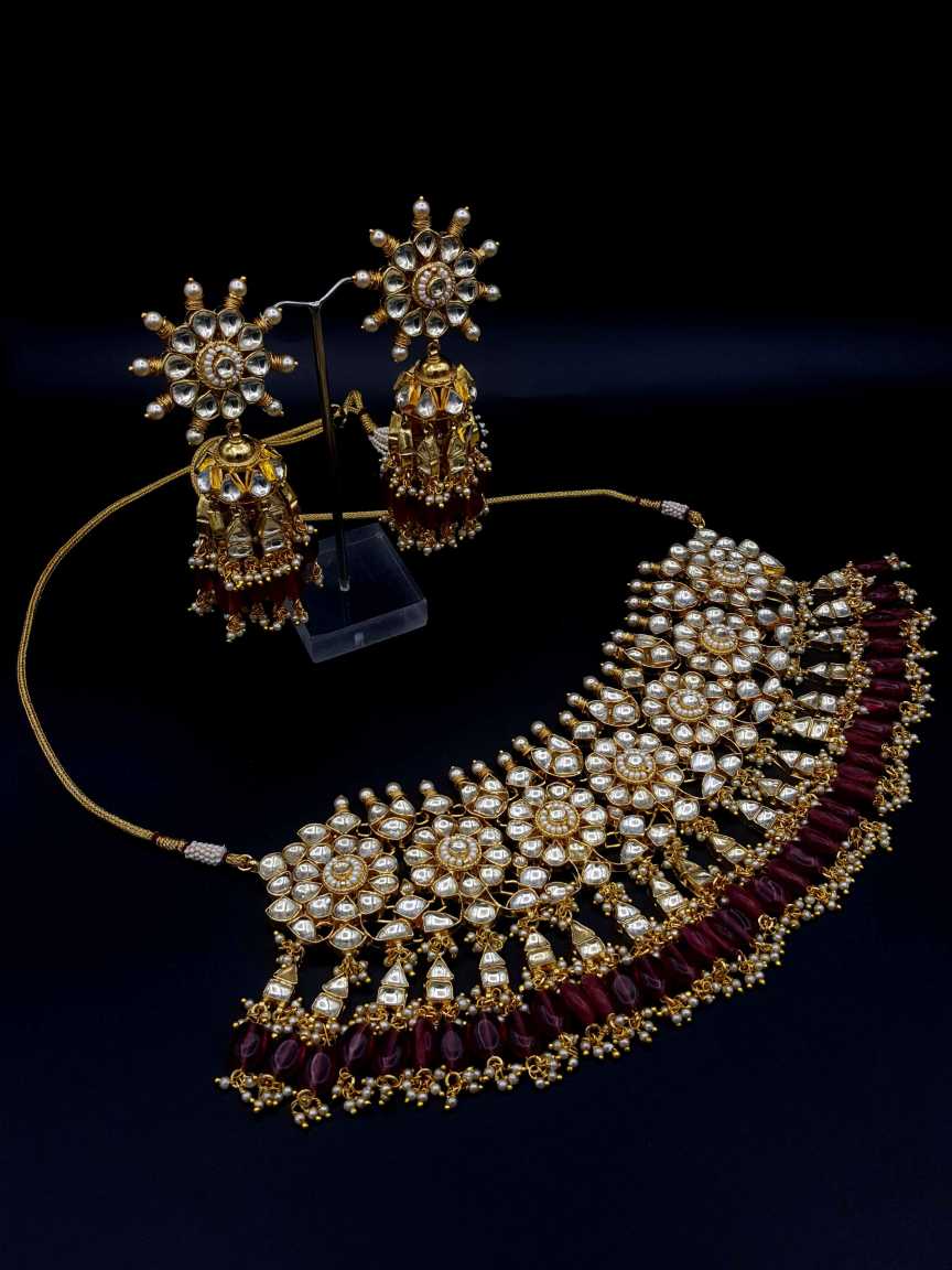 NECKLACE EARRING in JADAU KUNDAN Style | Design - 19890