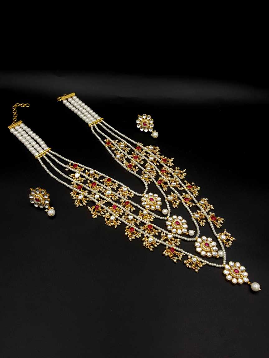 NECKLACE EARRING in JADAU KUNDAN Style | Design - 19931