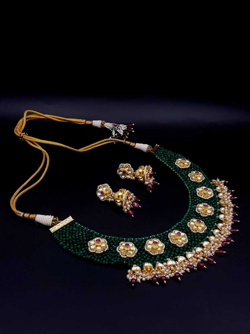 NECKLACE EARRING in JADAU KUNDAN Style | Design - 19970