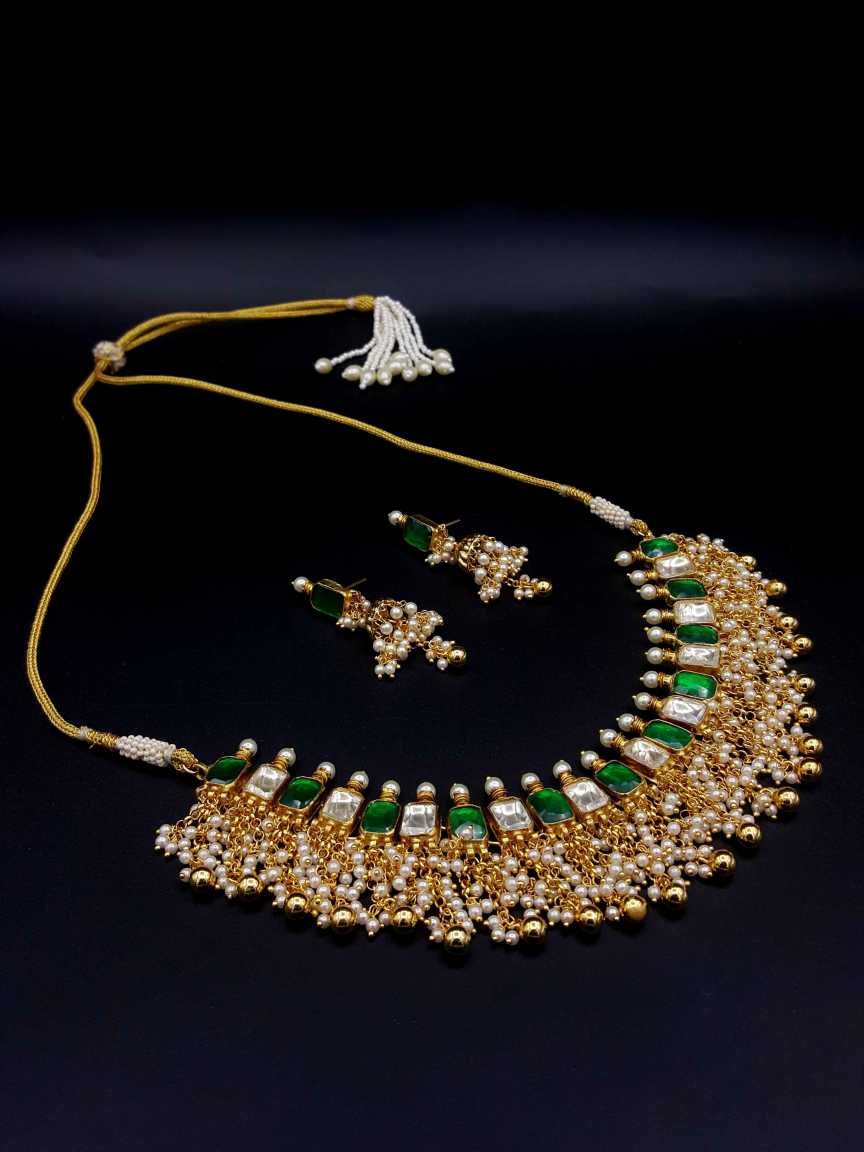 NECKLACE EARRING in JADAU KUNDAN Style | Design - 19971