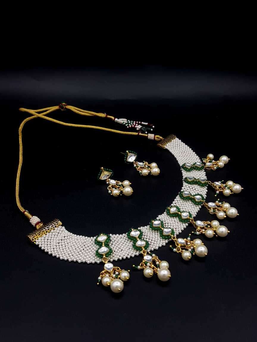 NECKLACE EARRING in JADAU KUNDAN Style | Design - 19987