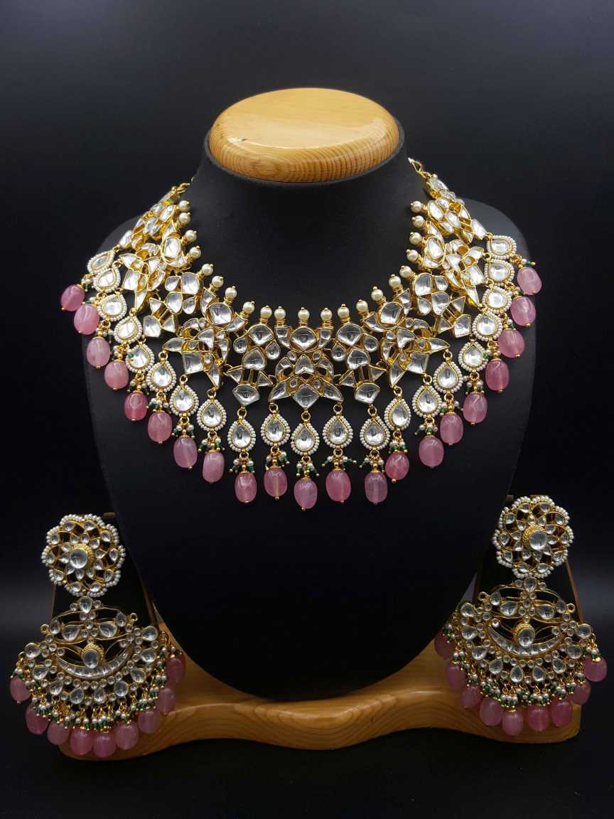 NECKLACE EARRING in JADAU KUNDAN Style | Design - 20292