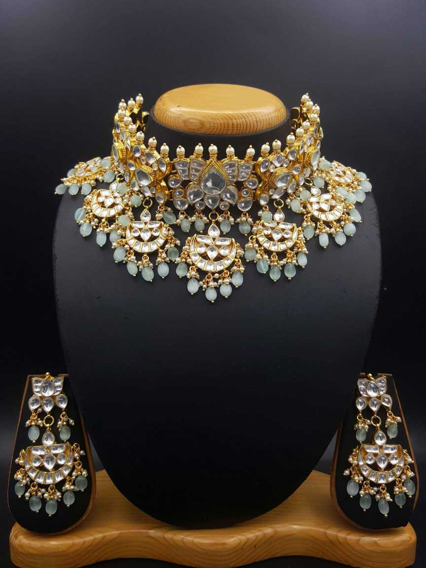 NECKLACE EARRING in JADAU KUNDAN Style | Design - 20306