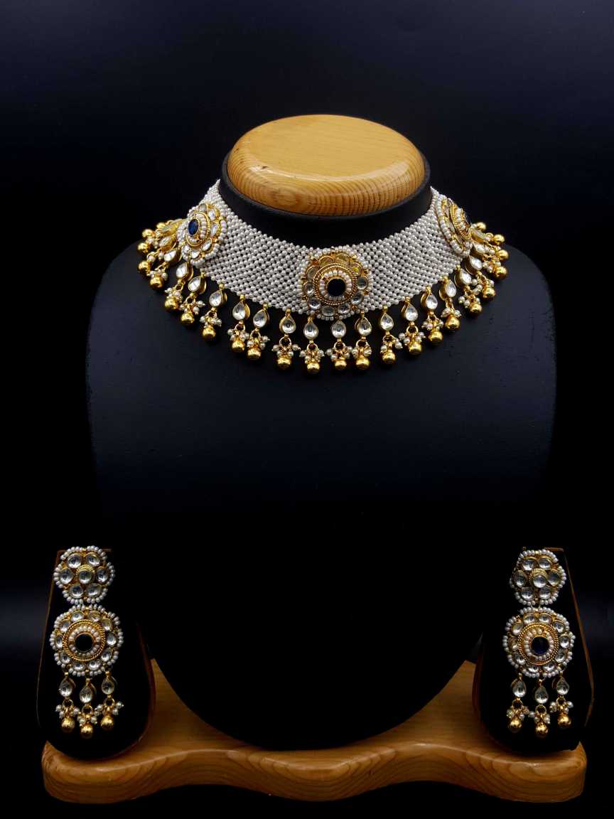 NECKLACE EARRING in JADAU KUNDAN Style | Design - 20314