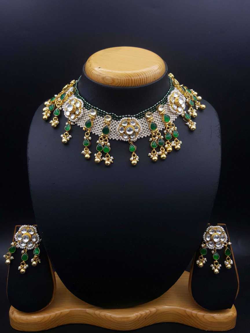 NECKLACE EARRING in JADAU KUNDAN Style | Design - 20316