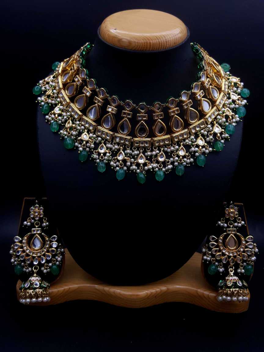 NECKLACE EARRING in JADAU KUNDAN Style | Design - 20331