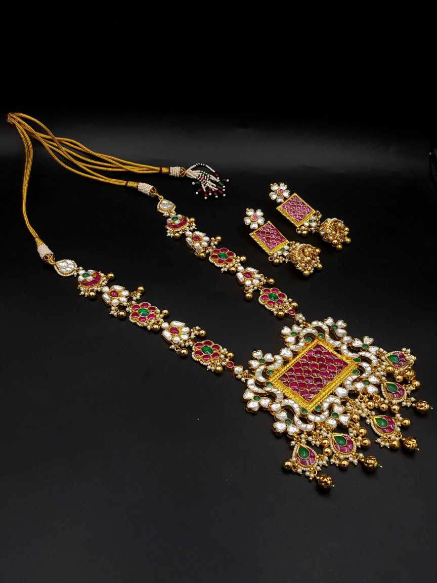 NECKLACE EARRING in JADAU KUNDAN Style | Design - 20335