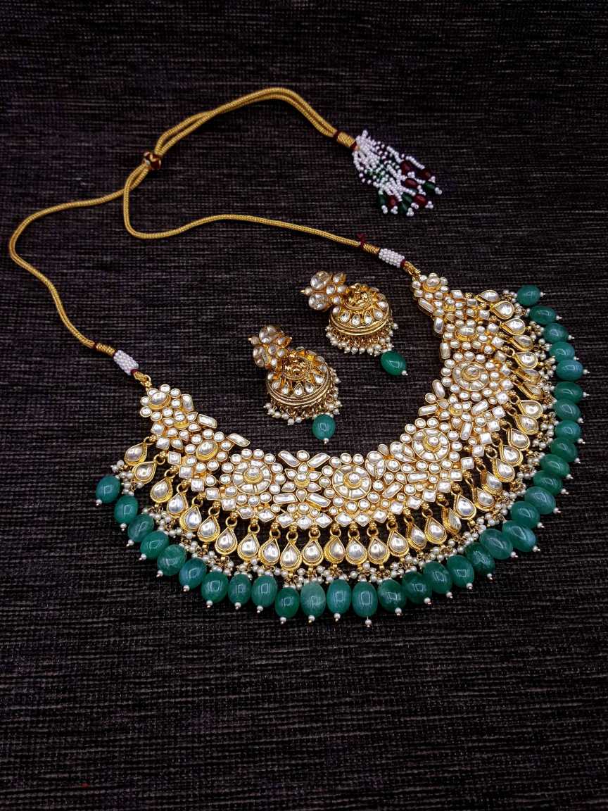 NECKLACE EARRING in JADAU KUNDAN Style | Design - 20485