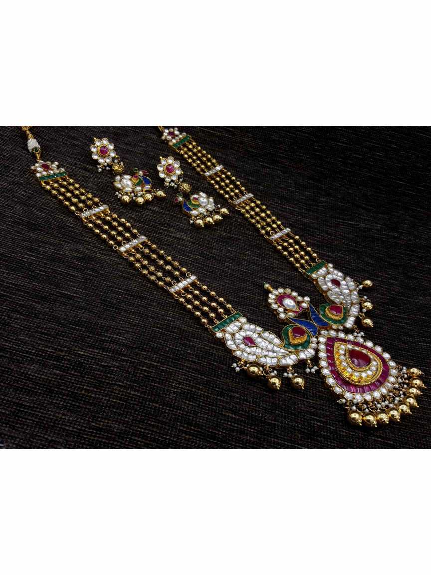 NECKLACE EARRING in JADAU KUNDAN Style | Design - 20490