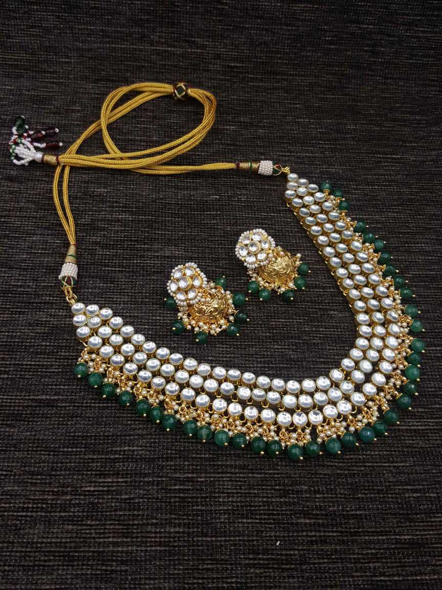 NECKLACE EARRING in JADAU KUNDAN Style | Design - 20575