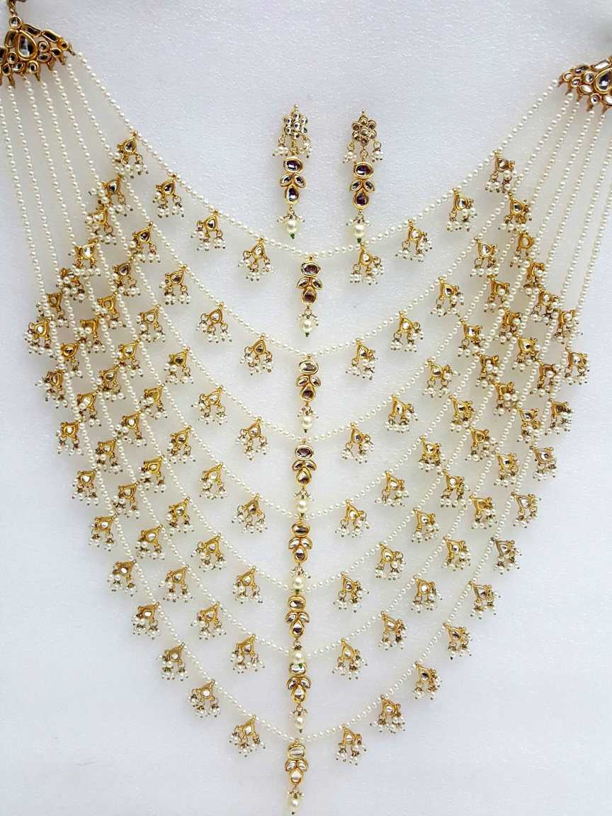 NECKLACE EARRING in JADAU KUNDAN Style | Design - 20851