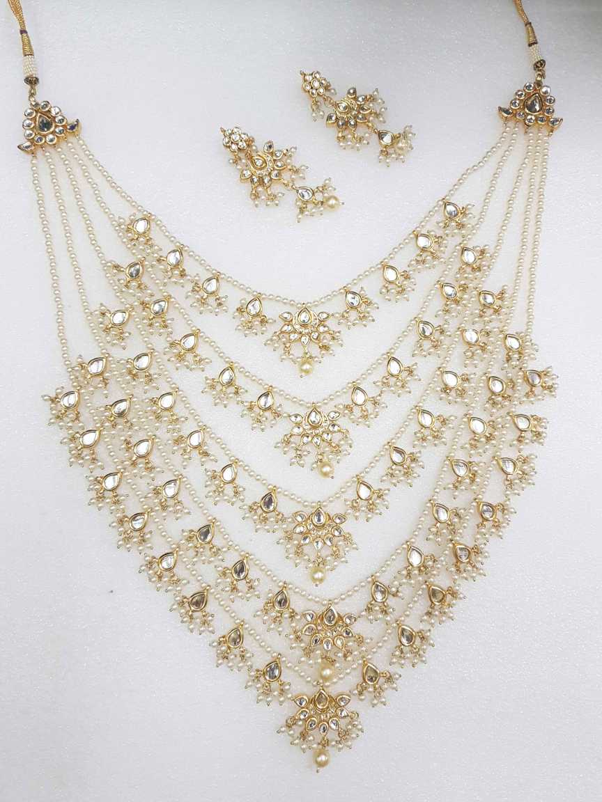 NECKLACE EARRING in JADAU KUNDAN Style | Design - 20960