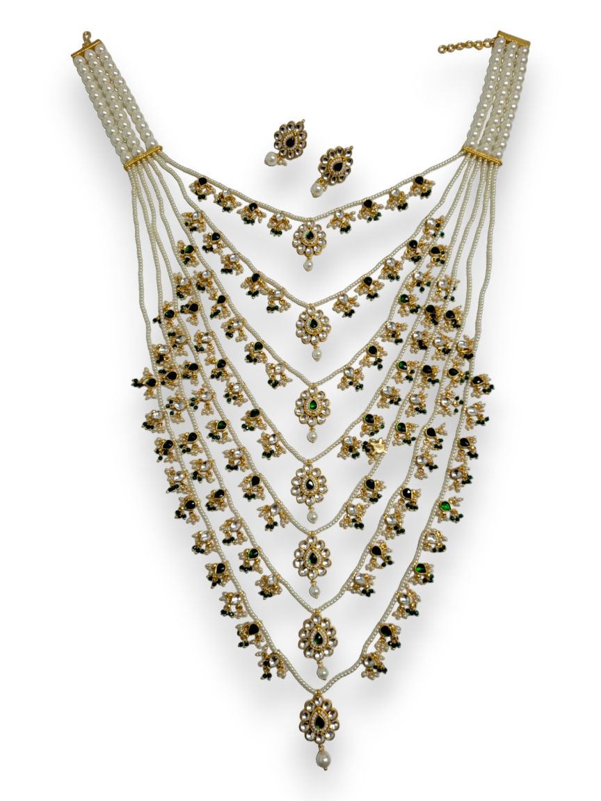 NECKLACE EARRING in JADAU KUNDAN Style | Design - 21184