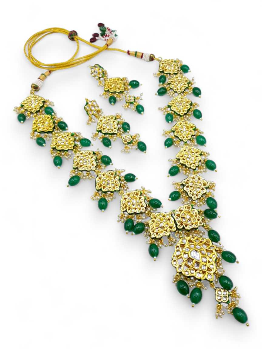 NECKLACE EARRING in JADAU KUNDAN Style | Design - 21726