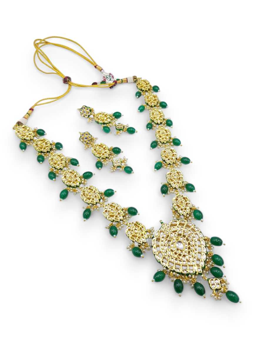 NECKLACE EARRING in JADAU KUNDAN Style | Design - 21727