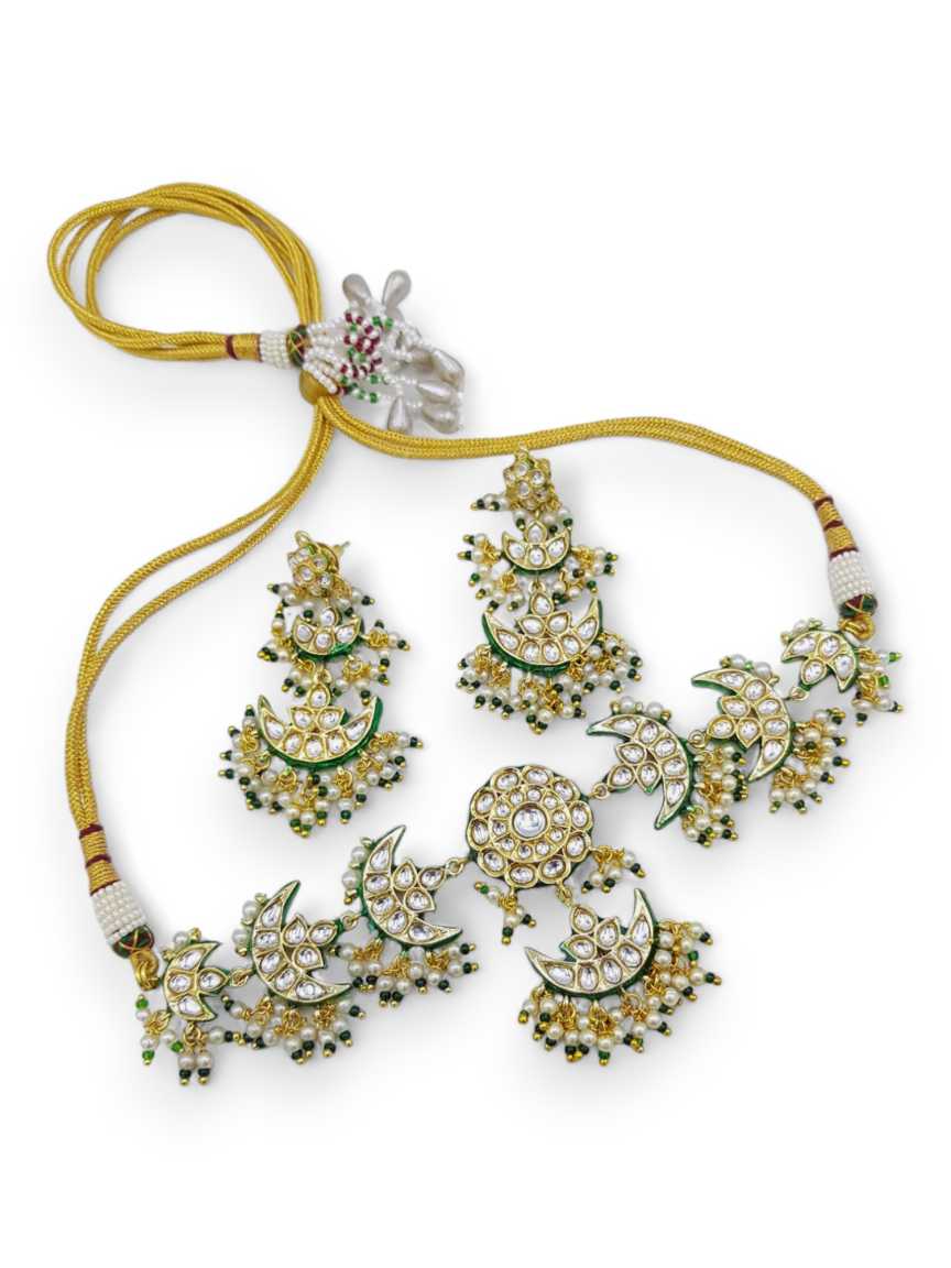 NECKLACE EARRING in JADAU KUNDAN Style | Design - 21756