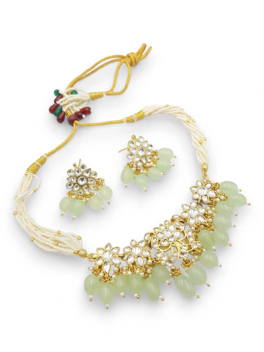 NECKLACE EARRING in JADAU KUNDAN Style | Design - 22062