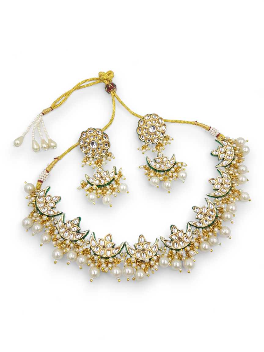 NECKLACE EARRING in JADAU KUNDAN Style | Design - 22157