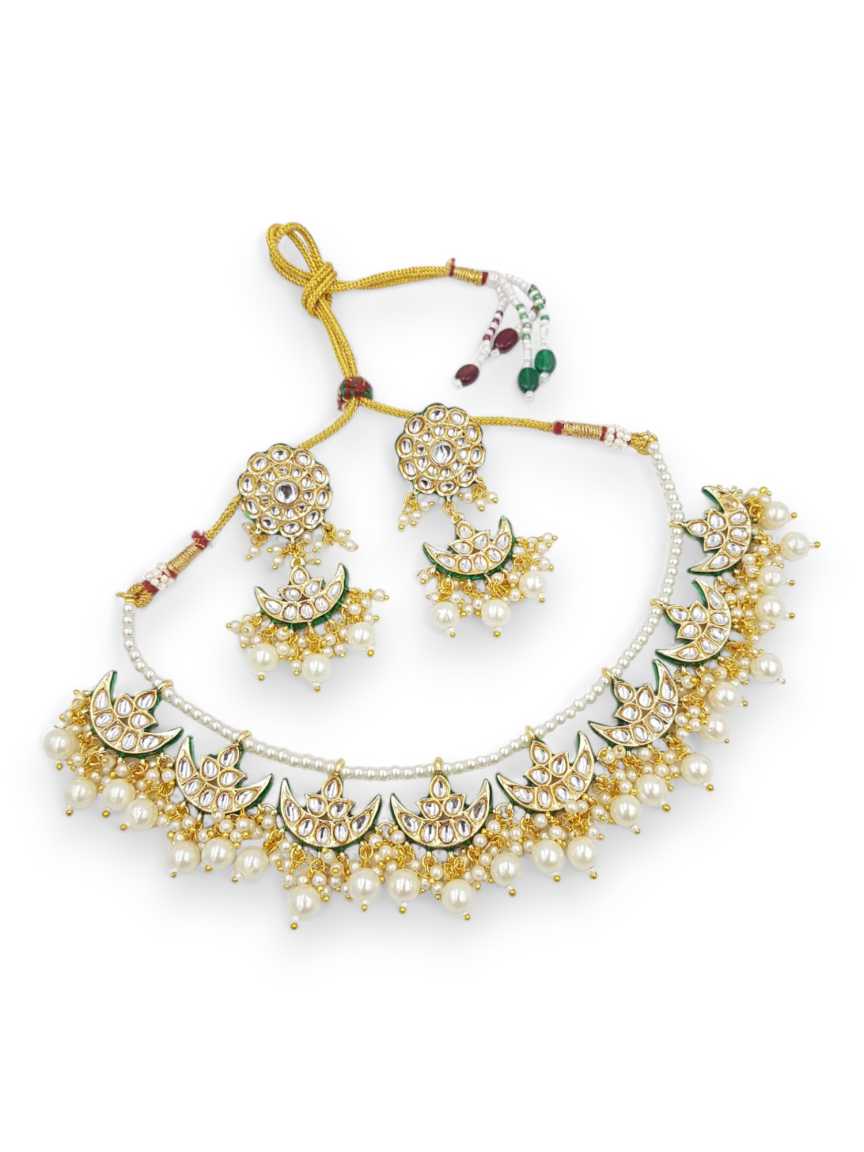 NECKLACE EARRING in JADAU KUNDAN Style | Design - 22235