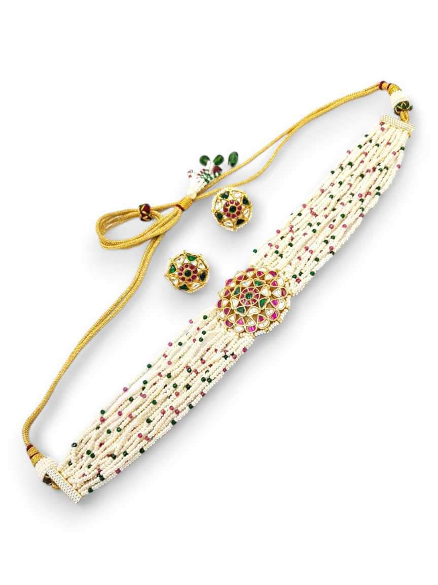 NECKLACE EARRING in JADAU KUNDAN Style | Design - 22505