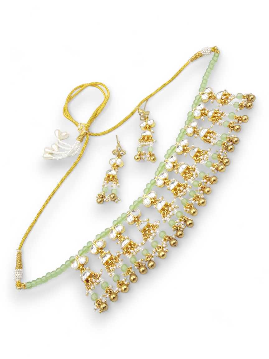 NECKLACE EARRING in JADAU KUNDAN Style | Design - 22777