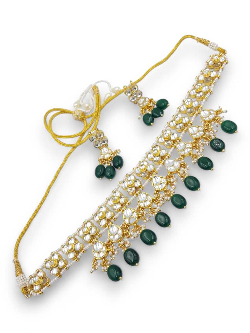 NECKLACE EARRING in JADAU KUNDAN Style | Design - 22783